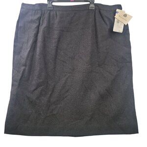 1997 Deadstock Pendleton Plus Petite 100% Wool Skirt 22W Charcoal Lined USA